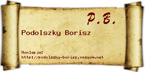 Podolszky Borisz névjegykártya
